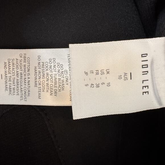 NWT Dion Lee Black Contour Stitch Mini Skirt Knit Mixed Media Size US 6 Goth - Picture 10 of 11